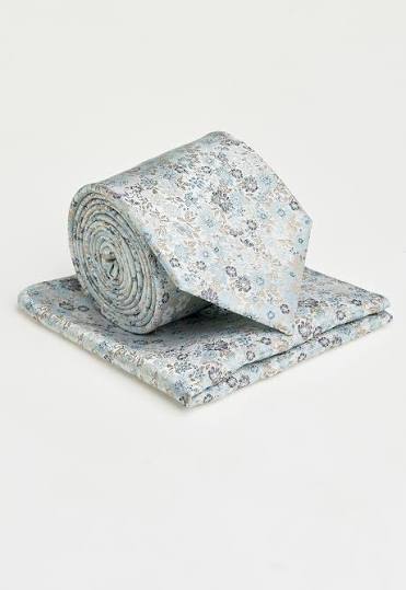 NOVA Pure Mulberry Silk Woven Tie & Pocket Square Set